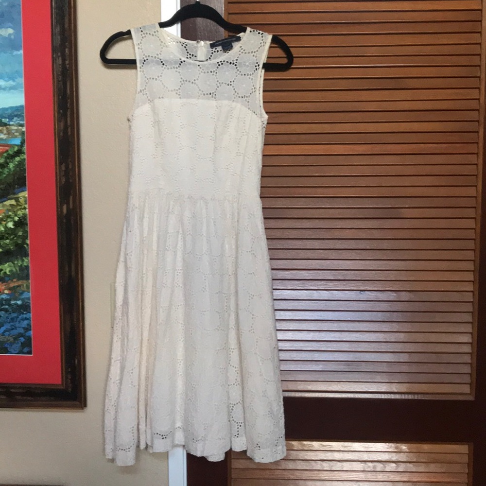 French connection embroidered midi dress